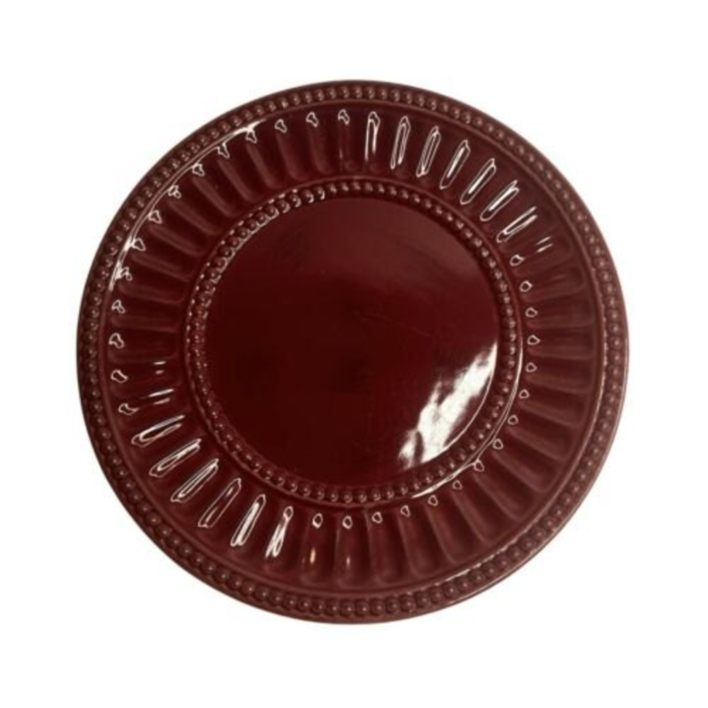 Homestead By At Home America Six Red Dinner Plates 10” GREAT CONDITION!